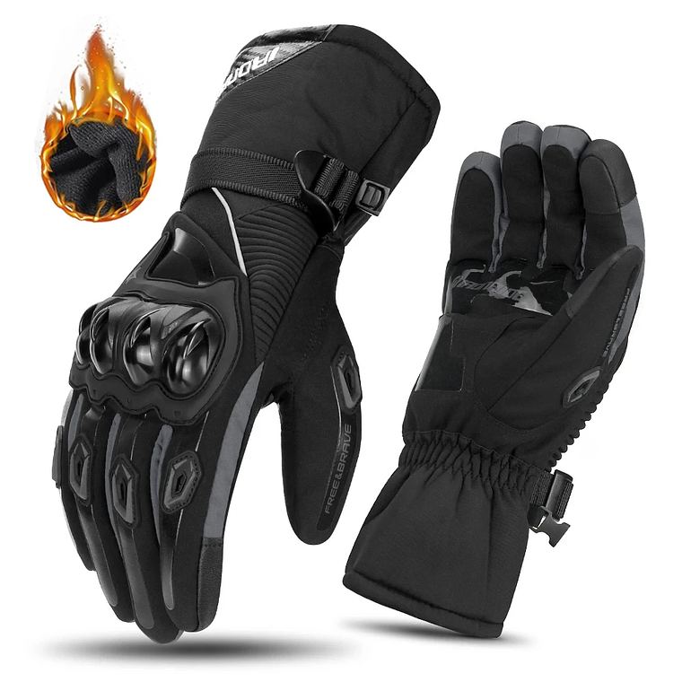Luvas de Moto Inverno HEROBIKER - Impermeáveis, Corta-Vento, Toque no Ecrã, para Homem e Mulher, Motocross, Estrada e Scooter 7