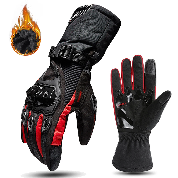 Luvas de Moto Inverno HEROBIKER - Impermeáveis, Corta-Vento, Toque no Ecrã, para Homem e Mulher, Motocross, Estrada e Scooter 9