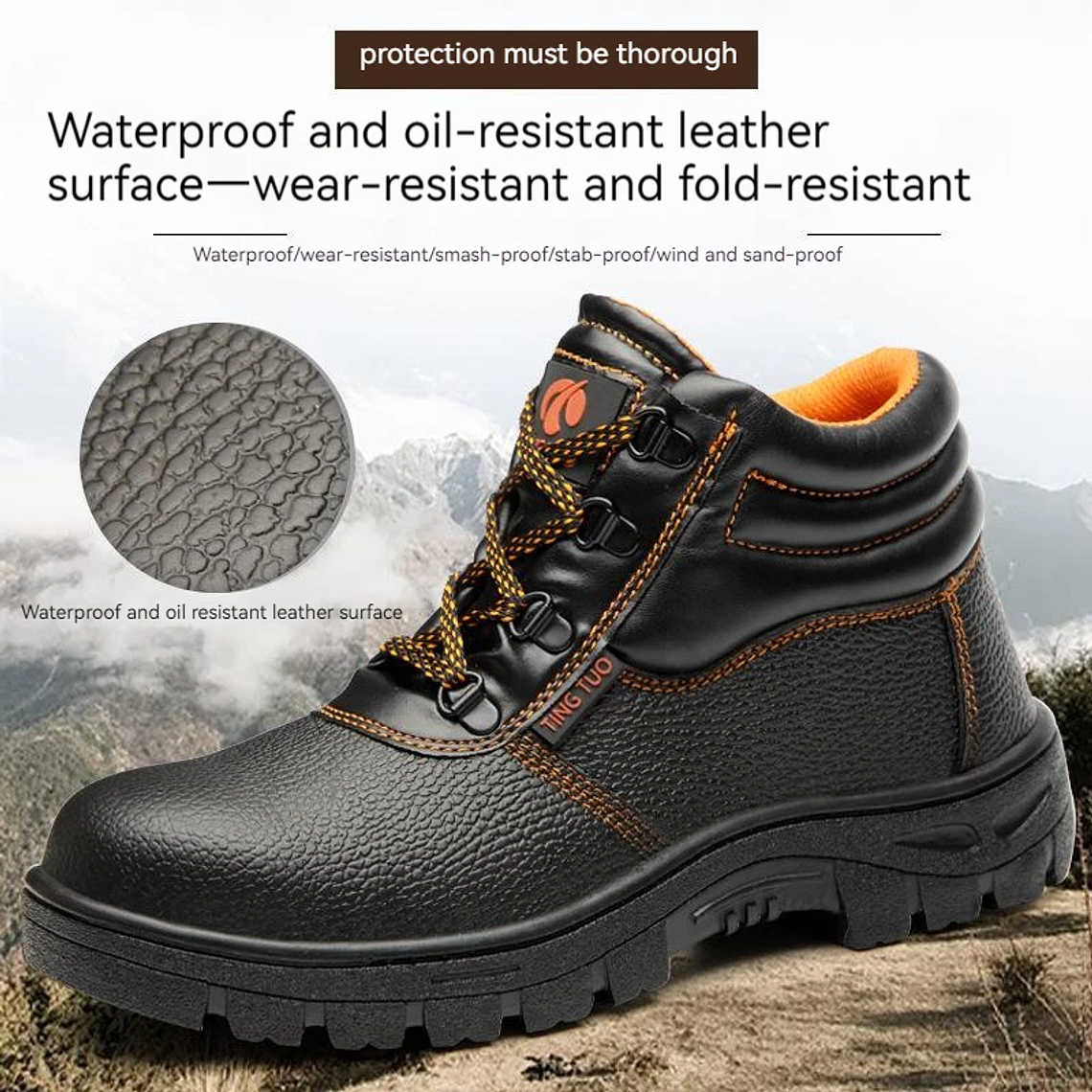 Botas de Segurança para Trabalho Homem LBXG210 - Anti-Esmagamento, Anti-Perfuração, Resistente ao Desgaste, Impermeável, para Construção, Indústria e Jardim 2
