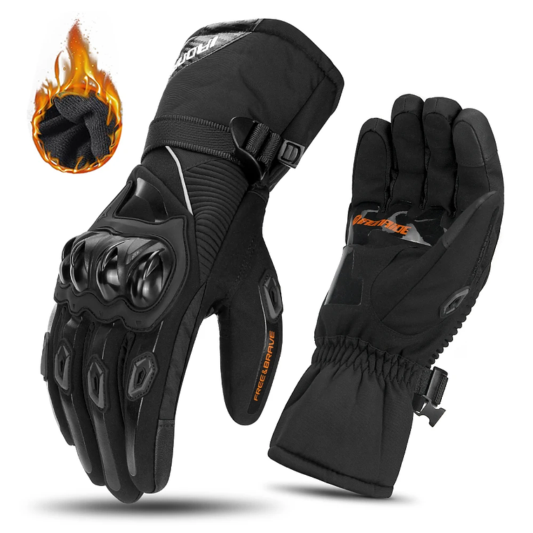 Luvas de Moto Inverno HEROBIKER - Impermeáveis, Corta-Vento, Toque no Ecrã, para Homem e Mulher, Motocross, Estrada e Scooter 14