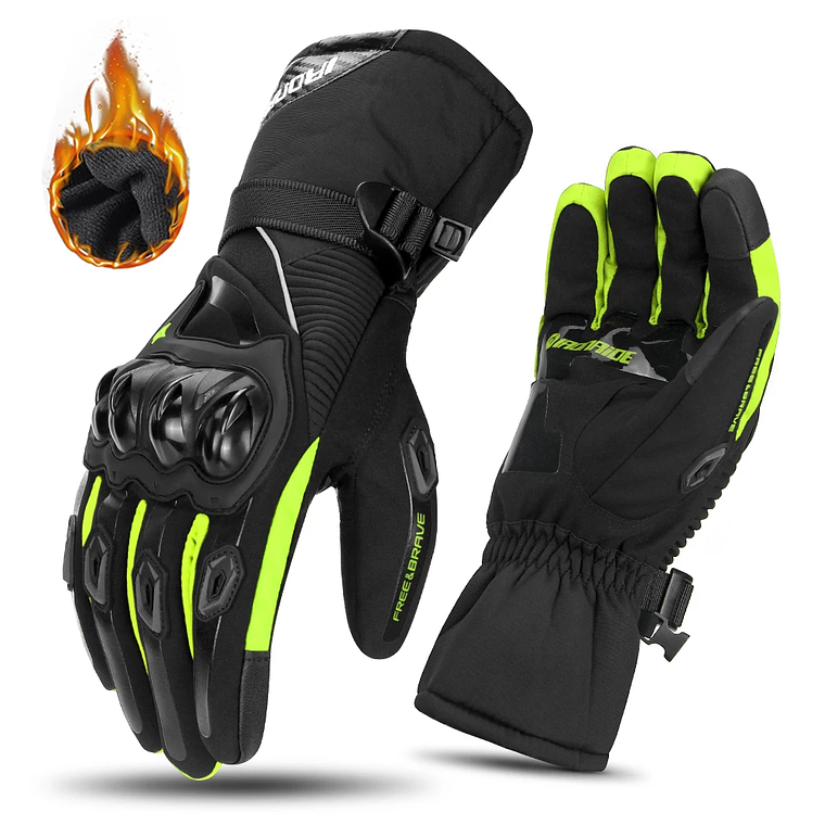 Luvas de Moto Inverno HEROBIKER - Impermeáveis, Corta-Vento, Toque no Ecrã, para Homem e Mulher, Motocross, Estrada e Scooter 15