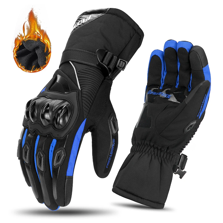 Luvas de Moto Inverno HEROBIKER - Impermeáveis, Corta-Vento, Toque no Ecrã, para Homem e Mulher, Motocross, Estrada e Scooter 16