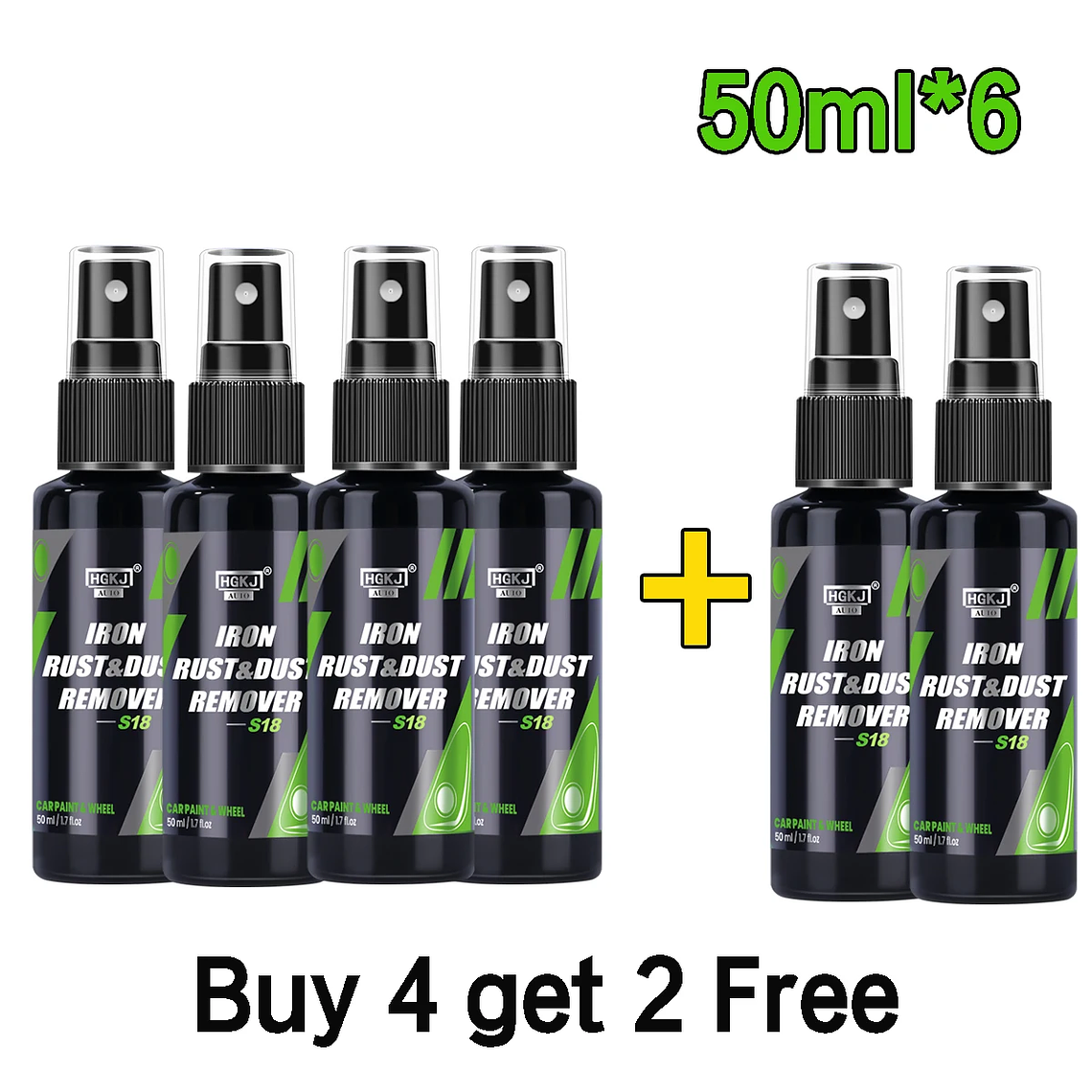 Limpa Ferrugem e Poeira de Travões HGKJ - Removedor de Partículas de Ferro para Jantes, Pintura e Superfícies Metálicas, Spray Desoxidante Seguro 7