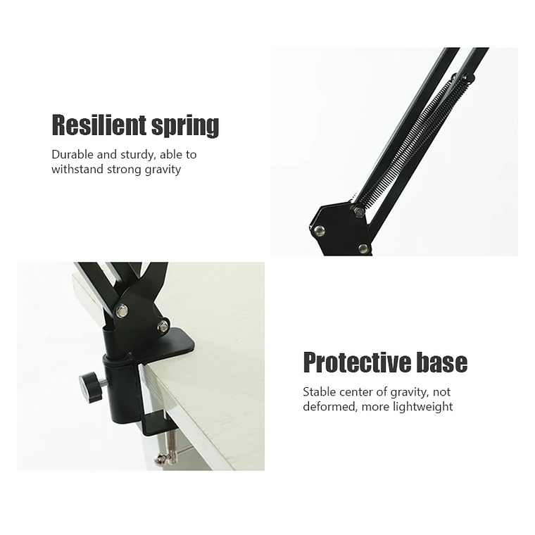 Suporte de Mesa para Tablet e Telemóvel Braço Longo 360° XMSJ - Suporte Articulado Ajustável para iPad, Smartphones 4-11