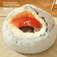 LEWEN Semi-Enclosed Winter Cat Bed - Soft Nest with Comfort, Warm Blanket and Thermal Insulation, for Cats and Small Dogs - thumbnail 2