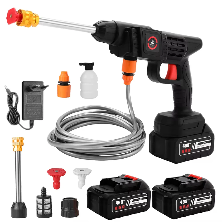 Pistola de Alta Pressão para Lavagem de Carros 50 Bar Sem Fios - Lavadora com Gerador de Espuma, Bateria Recarregável, para Carro, Casa e Jardim 10