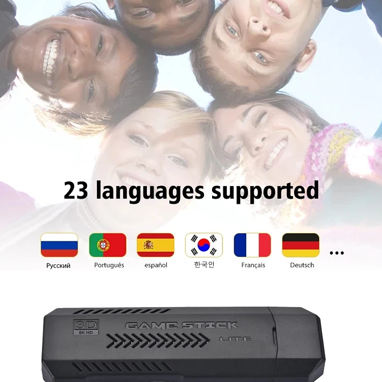 Consola de Videojogos Retro X2 Plus GD10 Pro 256G com 50.000 Jogos - 4K/3D HD, 2 Comandos Sem Fios, Suporte 50 Emuladores, Presente para Todas as Idades 3