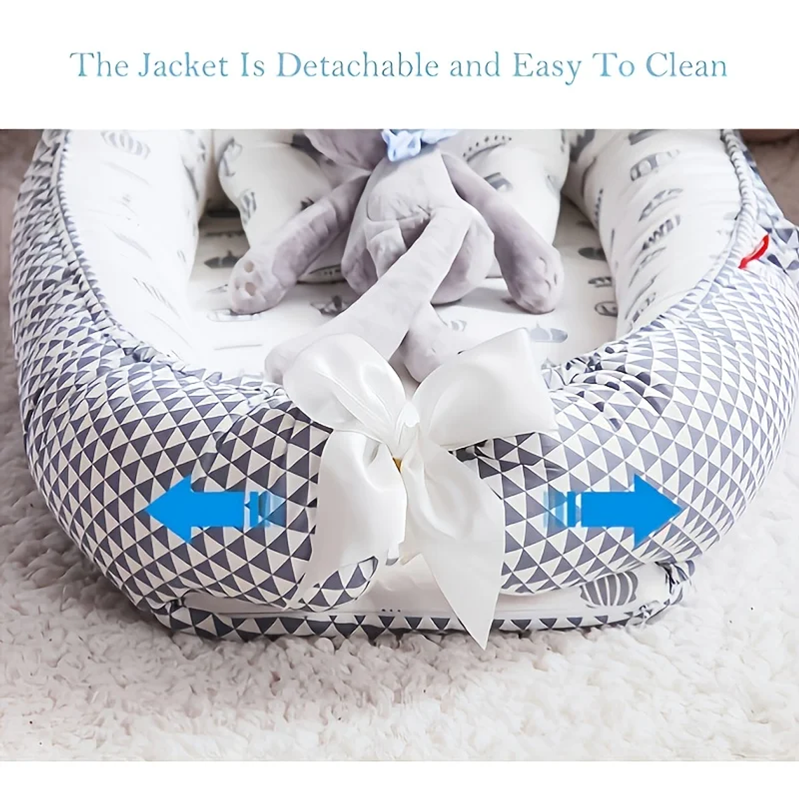 Ninho para Bebê Co-Sleeping - Berço Portátil Ajustável para Cama, Alcochoado e Respirável, para Recém-Nascidos até 2 Anos 5