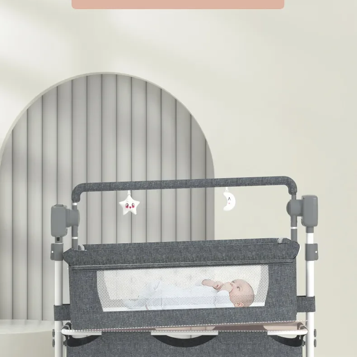 Berço Automático Magic ZC com Balanço Eletrônico, Bluetooth, Timer e Controle Remoto - Estrutura Dobrável, Laterais em Rede Respirável e Colchão Macio para Recém-Nascidos (Suporta até 20kg) 6