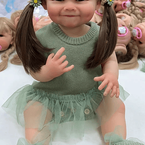 NPK 55CM Full Body Soft Silicone Reborn Toddler Doll Raya Lifelike Soft Touch High Quality Doll Gifts for Children