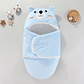 Baby Sleeping Bag 0-9 Months - Cozy Winter Swaddle Blanket in Flannel, Cotton and Plush, Front Closure with Ties, Animal Designs (Bear, Panda, Rabbit, Elephant) - thumbnail 7