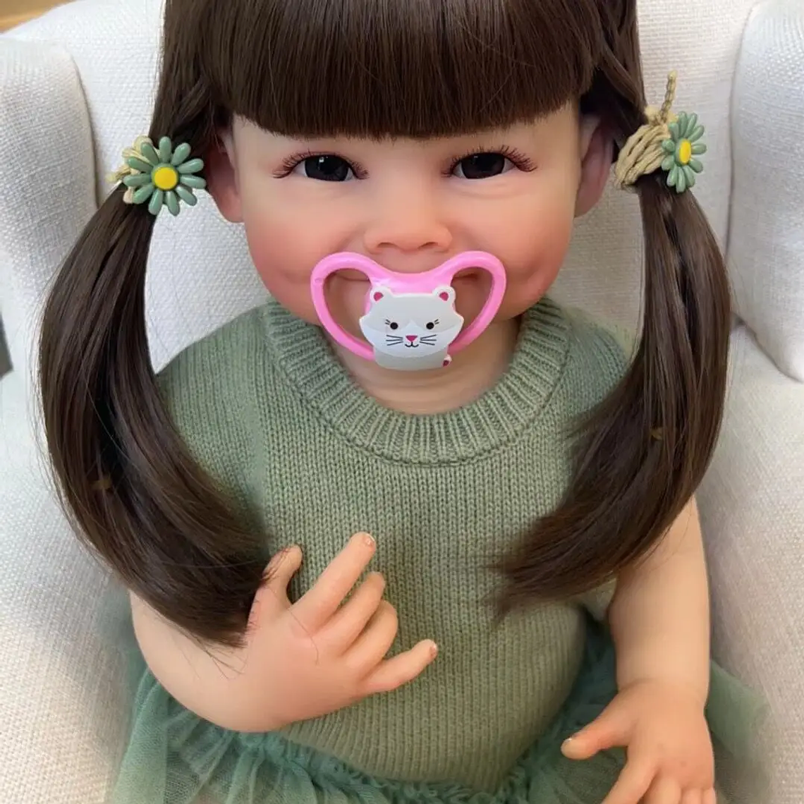 NPK 55CM Full Body Soft Silicone Reborn Toddler Doll Raya Lifelike Soft Touch High Quality Doll Gifts for Children 4