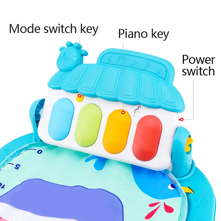 Baby Fitness Stand Music Play Gym Activity Toys Newborn Piano Crawling Blanket Pedal Game Pad Early Education 0-36 Months Gifts 2