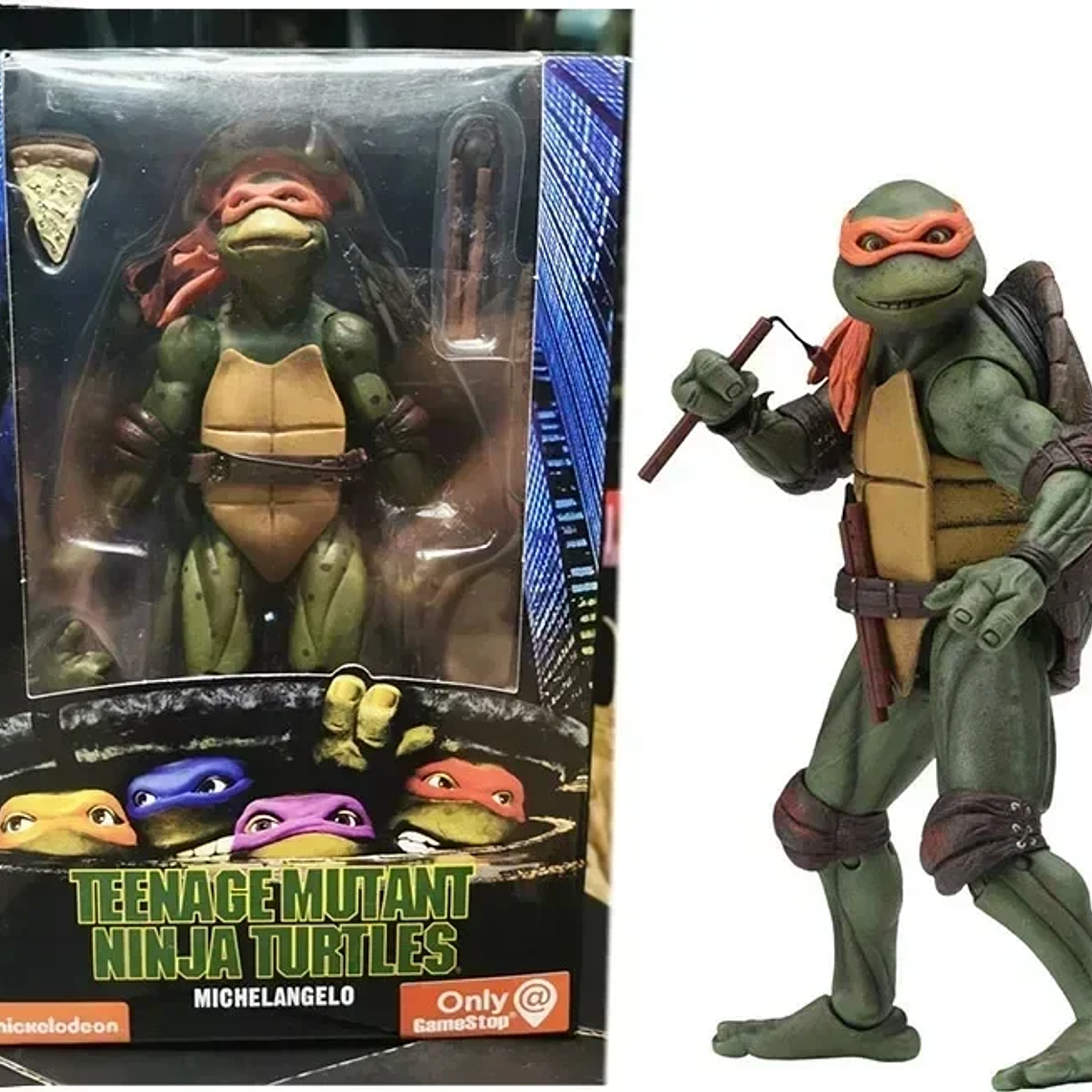 Figura de Ação NECA Tartarugas Ninja - Edição Limitada do Filme de 1990, 15cm, Articulada, Colecionável, Presente para Fãs 9
