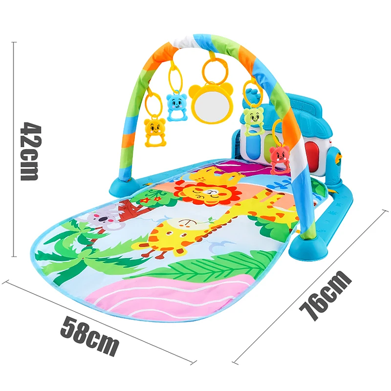 Baby Fitness Stand Music Play Gym Activity Toys Newborn Piano Crawling Blanket Pedal Game Pad Early Education 0-36 Months Gifts 6