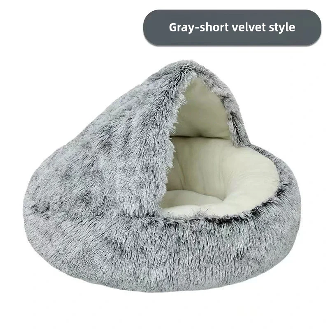 LEWEN Semi-Enclosed Winter Cat Bed - Soft Nest with Comfort, Warm Blanket and Thermal Insulation, for Cats and Small Dogs 10