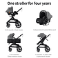 Baby stroller 3 in1,four wheel stroller,2 in 1 baby car,Lightweight strollers,Mutifunction Strollers,baby carriage,Poussette - thumbnail 3