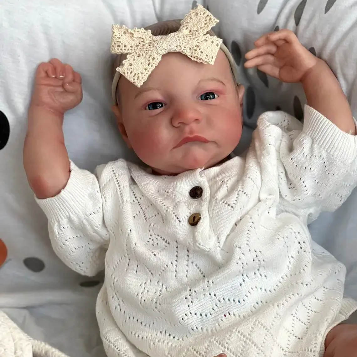 Boneca Reborn NPK 'Levi Awake' 49cm - Silicone Flexível com Pele 3D Realista, Veias Visíveis e Cabelo Pintado à Mão - Edição Limitada para Colecionadores 3