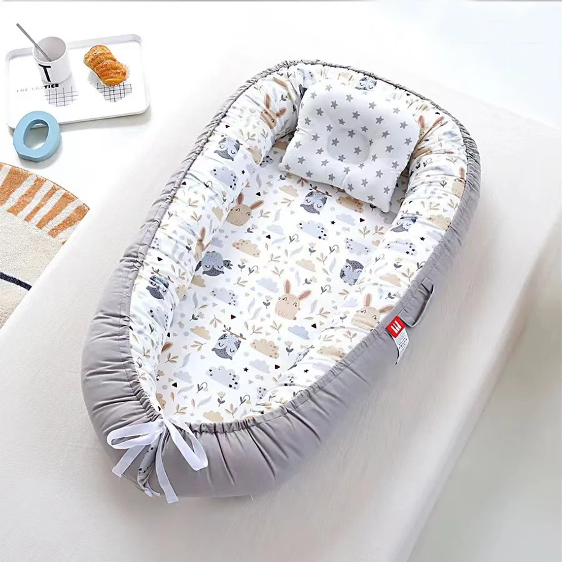 Ninho para Bebê Co-Sleeping - Berço Portátil Ajustável para Cama, Alcochoado e Respirável, para Recém-Nascidos até 2 Anos 18