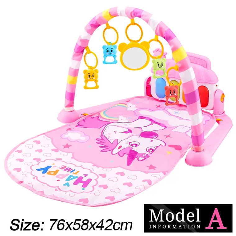 Baby Fitness Stand Music Play Gym Activity Toys Newborn Piano Crawling Blanket Pedal Game Pad Early Education 0-36 Months Gifts 7