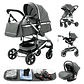 Baby stroller 3 in1,four wheel stroller,2 in 1 baby car,Lightweight strollers,Mutifunction Strollers,baby carriage,Poussette - thumbnail 10