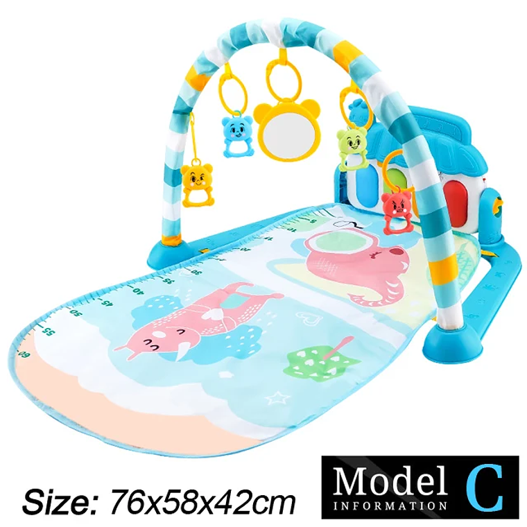 Baby Fitness Stand Music Play Gym Activity Toys Newborn Piano Crawling Blanket Pedal Game Pad Early Education 0-36 Months Gifts 9