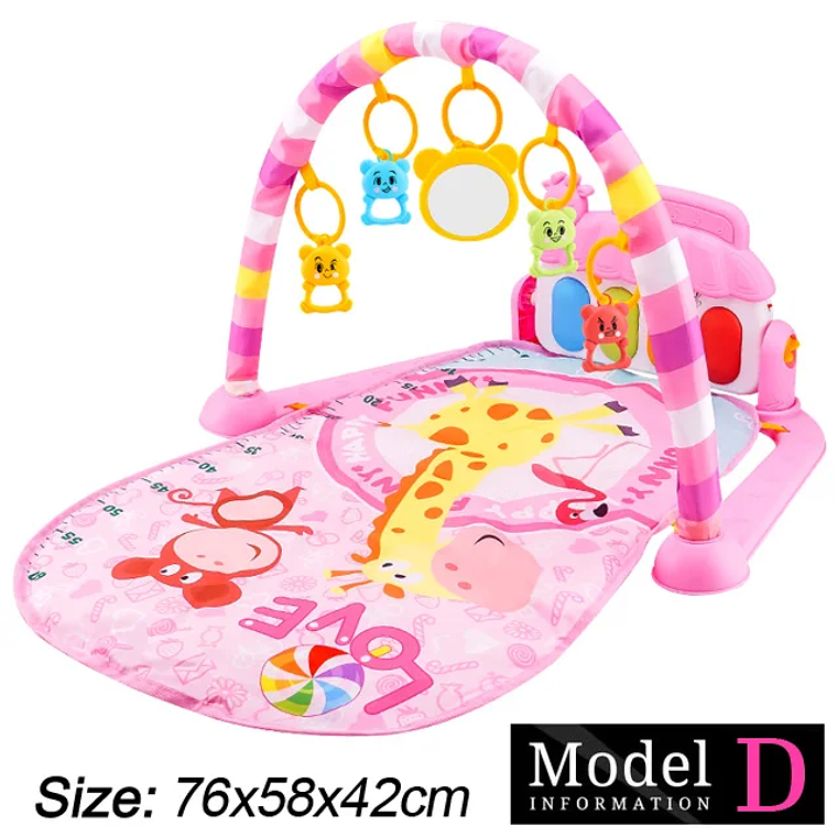 Baby Fitness Stand Music Play Gym Activity Toys Newborn Piano Crawling Blanket Pedal Game Pad Early Education 0-36 Months Gifts 10