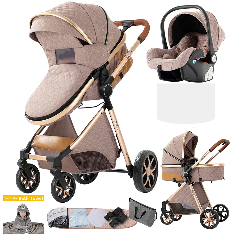 Magic ZC 588 3-in-1 Baby Stroller - Lightweight, Multifunctional, with Reversible Seat and Bassinet Mode - Ideal for Newborns up to 20kg 18