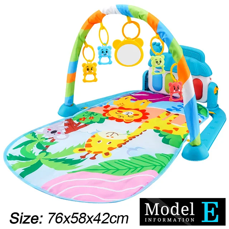 Baby Fitness Stand Music Play Gym Activity Toys Newborn Piano Crawling Blanket Pedal Game Pad Early Education 0-36 Months Gifts 11