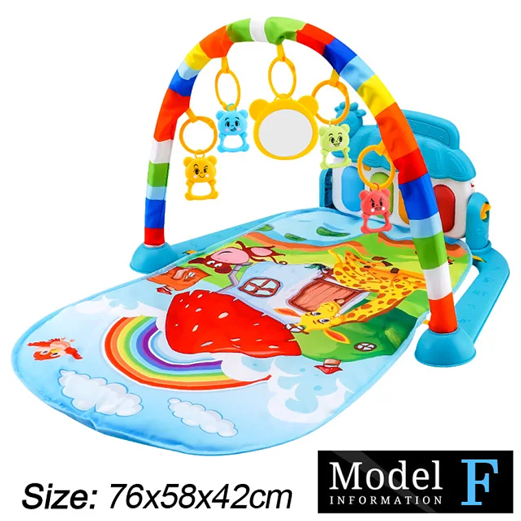Baby Fitness Stand Music Play Gym Activity Toys Newborn Piano Crawling Blanket Pedal Game Pad Early Education 0-36 Months Gifts 12