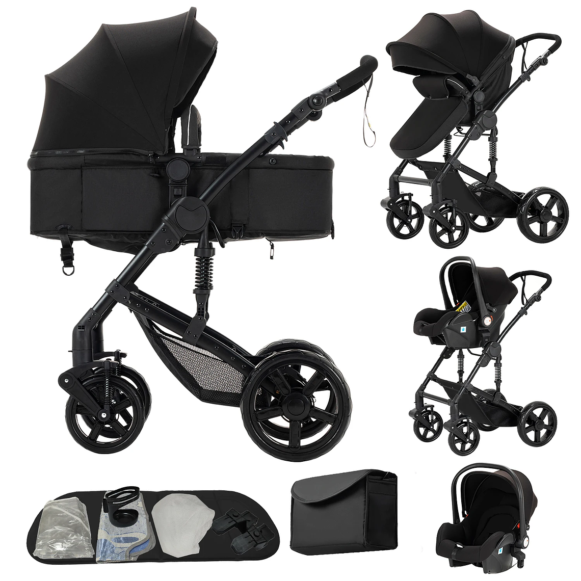 Magic ZC 588 3-in-1 Baby Stroller - Lightweight, Multifunctional, with Reversible Seat and Bassinet Mode - Ideal for Newborns up to 20kg 19