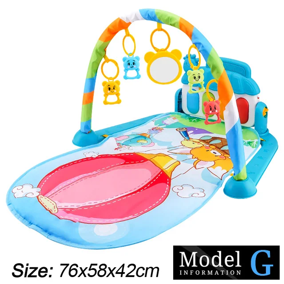 Baby Fitness Stand Music Play Gym Activity Toys Newborn Piano Crawling Blanket Pedal Game Pad Early Education 0-36 Months Gifts 13