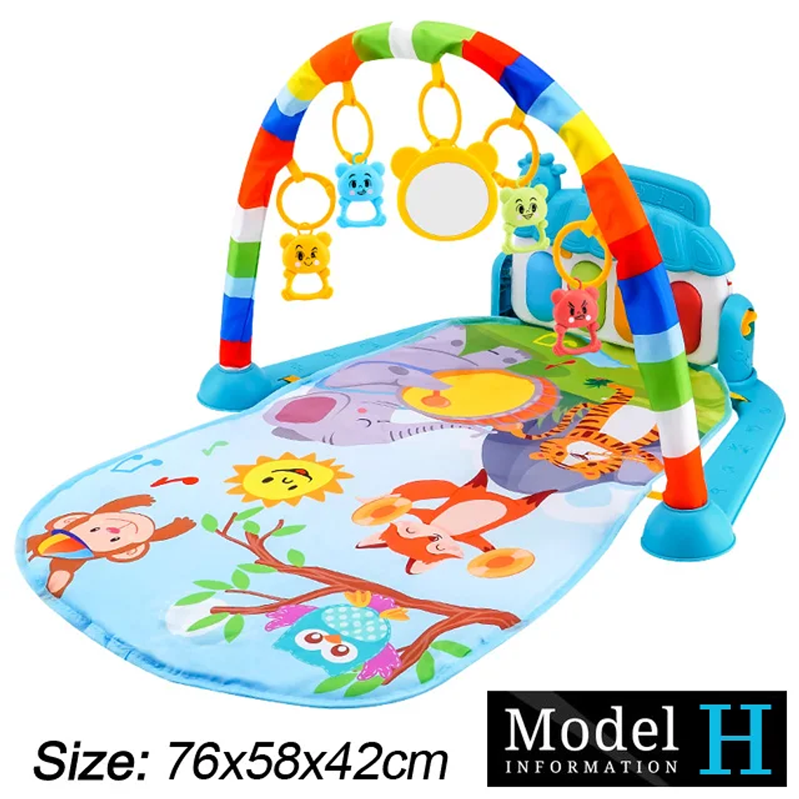 Baby Fitness Stand Music Play Gym Activity Toys Newborn Piano Crawling Blanket Pedal Game Pad Early Education 0-36 Months Gifts 14