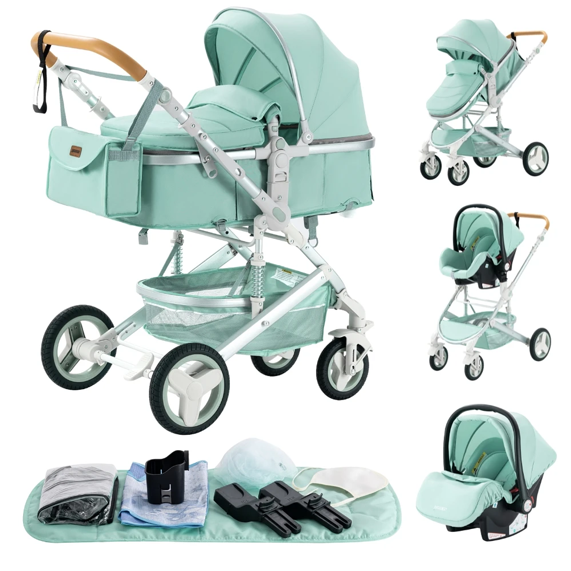 Baby stroller 3 in1,four wheel stroller,2 in 1 baby car,Lightweight strollers,Mutifunction Strollers,baby carriage,Poussette 18