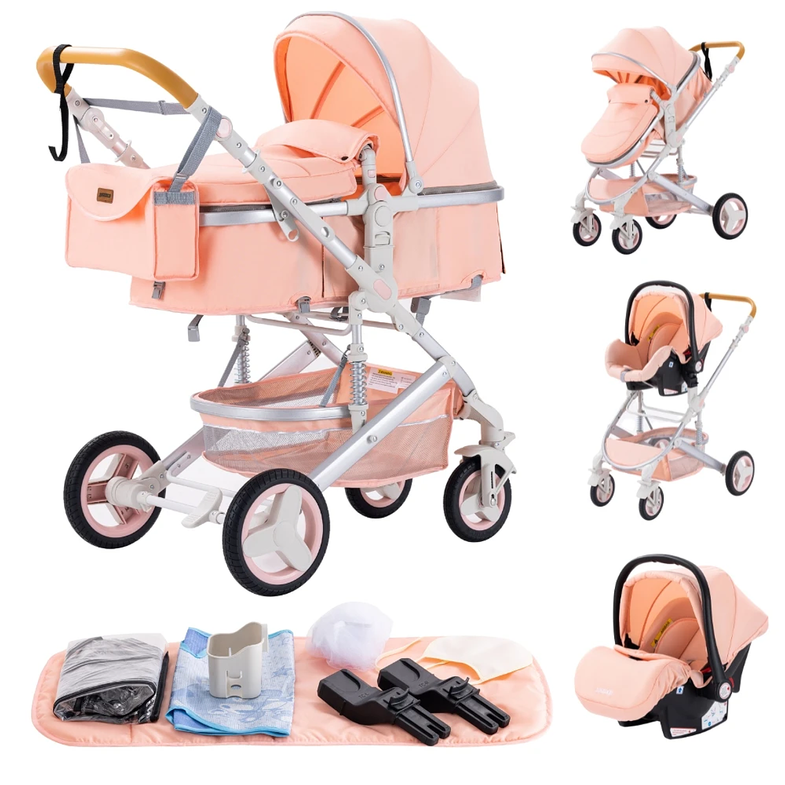 Baby stroller 3 in1,four wheel stroller,2 in 1 baby car,Lightweight strollers,Mutifunction Strollers,baby carriage,Poussette 19