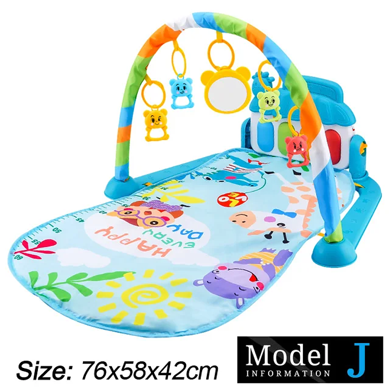 Baby Fitness Stand Music Play Gym Activity Toys Newborn Piano Crawling Blanket Pedal Game Pad Early Education 0-36 Months Gifts 16