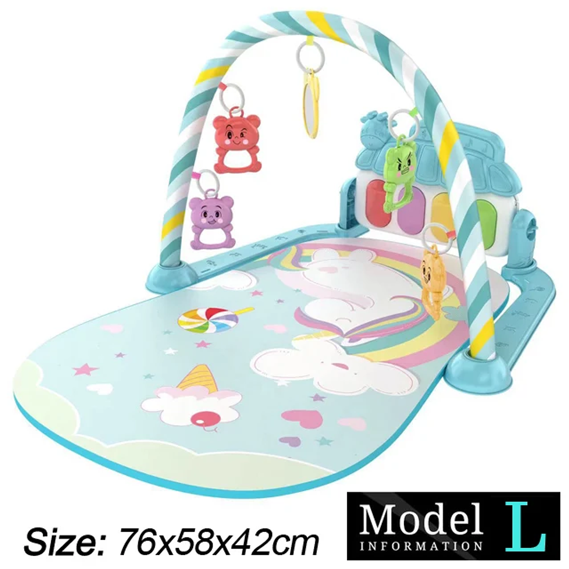 Baby Fitness Stand Music Play Gym Activity Toys Newborn Piano Crawling Blanket Pedal Game Pad Early Education 0-36 Months Gifts 18