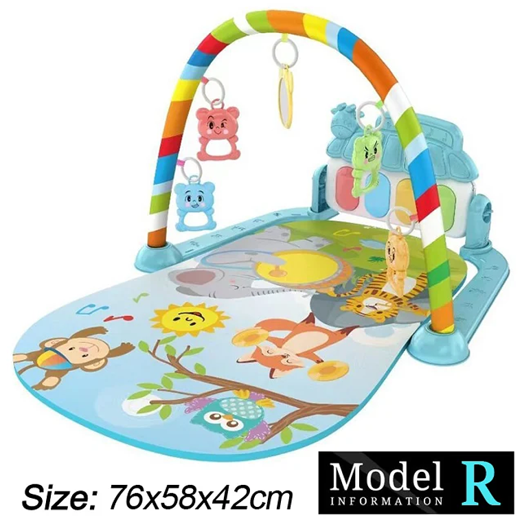 Baby Fitness Stand Music Play Gym Activity Toys Newborn Piano Crawling Blanket Pedal Game Pad Early Education 0-36 Months Gifts 24
