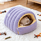 Warm Winter Cat House/Bed - Cozy, Thick, Soft, Cave-Type Nest for Cats and Small Dogs - thumbnail 1
