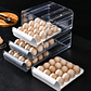 Egg Organizer for Refrigerator with Double Drawer - Modern Minimalist Design, Preserves Freshness - thumbnail 2