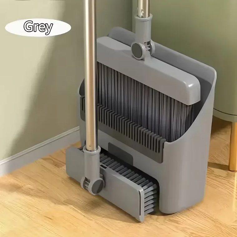 Kit Varrer e Dustpan 3-em-1 Dobrável - Leve, Para Sala, Quarto, Casa de Banho, Fácil Armazenamento 8