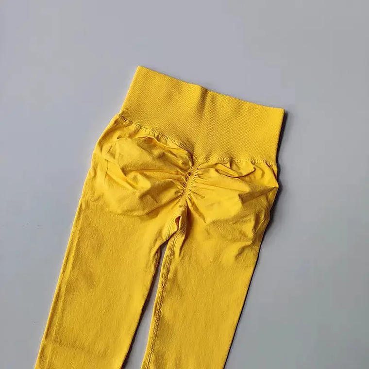 Women's Yoga Leggings - High Waist, Invisible Seams, Hip Lifting, Nylon/Spandex, Elastic 15