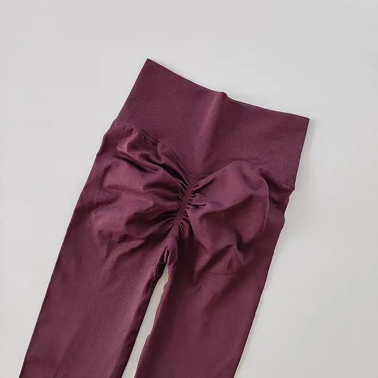 Women's Yoga Leggings - High Waist, Invisible Seams, Hip Lifting, Nylon/Spandex, Elastic 25