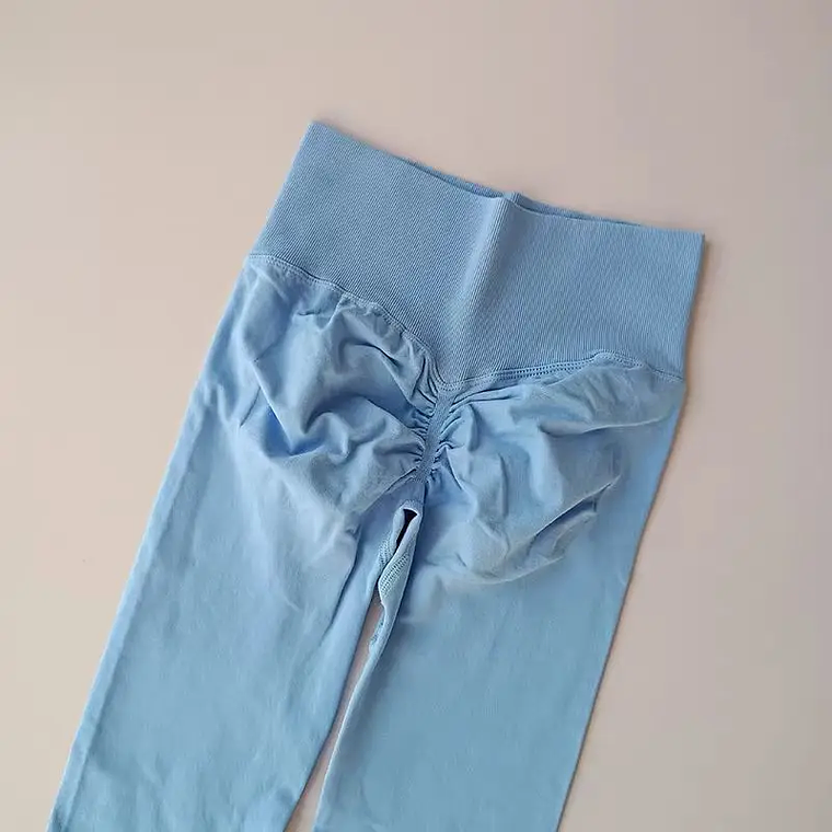 Women's Yoga Leggings - High Waist, Invisible Seams, Hip Lifting, Nylon/Spandex, Elastic 28