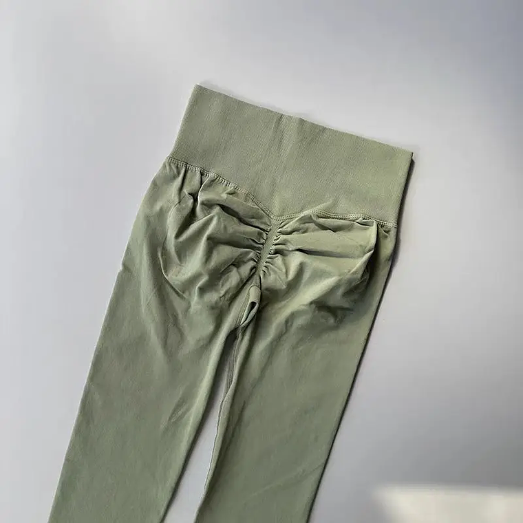 Women's Yoga Leggings - High Waist, Invisible Seams, Hip Lifting, Nylon/Spandex, Elastic 34