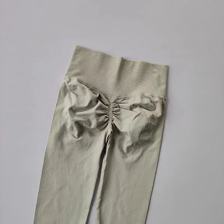 Women's Yoga Leggings - High Waist, Invisible Seams, Hip Lifting, Nylon/Spandex, Elastic 37