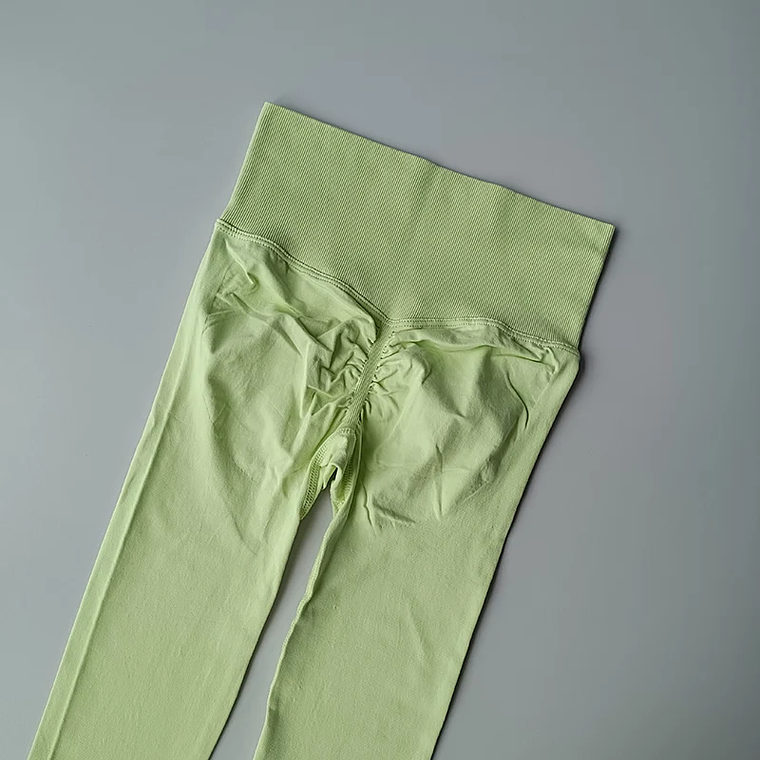 Women's Yoga Leggings - High Waist, Invisible Seams, Hip Lifting, Nylon/Spandex, Elastic 39