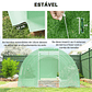OUTSUNNY Tunnel-Shaped Garden Greenhouse 6x3x2 meters - 8 Windows and Door with Sliding Closure, Reinforced Steel Structure, PE Roof - thumbnail 6