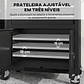 HOMCOM Tool Cart with 3 Drawers, Perforated Panel and Lock - Mobile Organizer with Adjustable Shelf and 2 Wheels, for Workshop or Garage - thumbnail 8