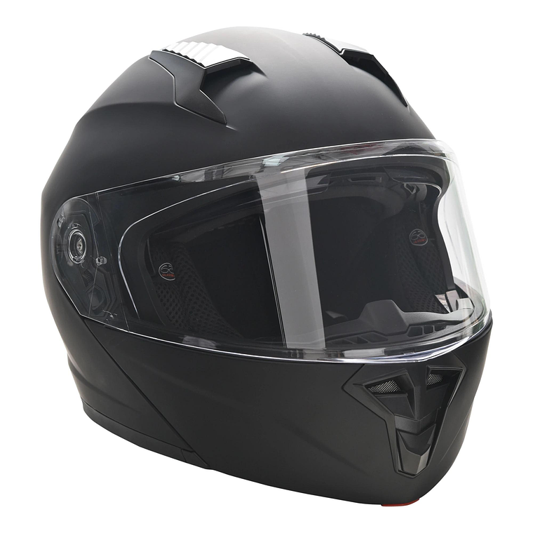 Capacete de Moto Integral HOMCOM Tamanho XL (60cm) - Dupla Viseira, Cabecote Anti-Colisão, Homologação ECE 22.05, Preto Fosco 1
